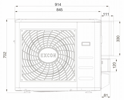 Кассетный кондиционер взрывозащищенный EXCON CR-01-0714 Кассетный кондиционер взрывозащищенный EXCON CR-01-0714